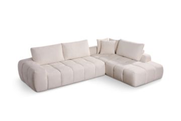 Picture of FABIEN Fabric Sectional Compressed Sofa (Beige)
