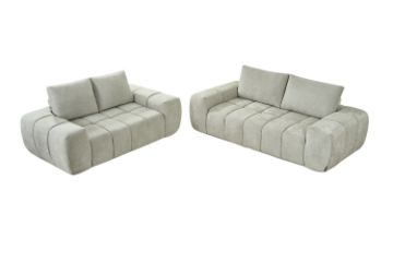 Picture of FABIEN 3/2 Seater Fabric Compressed Sofa Range (Mist Green)