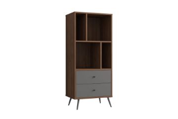 Picture of  [FLOOR MODEL CLEARANCE] RIO 138x60cm Bookshelf Solid Lacquer (Real Dark Walnut Veneer)