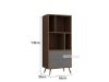 Picture of  [FLOOR MODEL CLEARANCE] RIO 138x60cm Bookshelf Solid Lacquer (Real Dark Walnut Veneer)