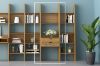 Picture of [FLOOR MODEL CLEARANCE]  URBAN 200x60cm 2-Drawer Bookshelf Wall System (Oak Colour) 