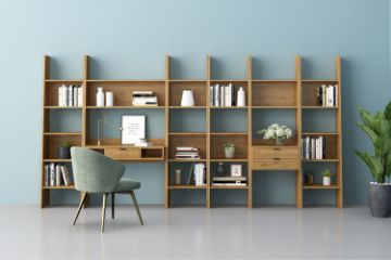 Picture of [FLOOR MODEL CLEARANCE]  URBAN 200x60cm 2-Drawer Bookshelf Wall System (Oak Colour) 