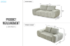 Picture of FABIEN 3/2 Seater Fabric Compressed Sofa Range (Mist Green)