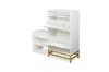 Picture of [FLOOR MODEL CLEARANCE] ZAKI 2-Drawer Shoe Storage Cabinet with Cushioned Seat & LED Lighting