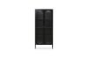 Picture of  [FLOOR MODEL CLEARANCE] STARK Steel Frame 2-Arched Door Accent Glass  Display Cabinet (Black)