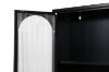 Picture of  [FLOOR MODEL CLEARANCE] STARK Steel Frame 2-Arched Door Accent Glass  Display Cabinet (Black)