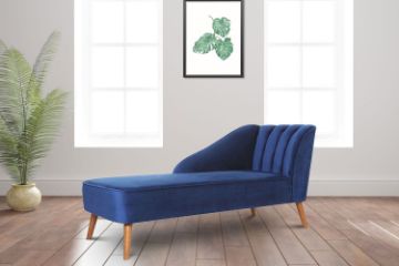 Picture of  [FLOOR MODEL CLEARANCE] MONTANA Velvet Chaise/Daybed (Blue)