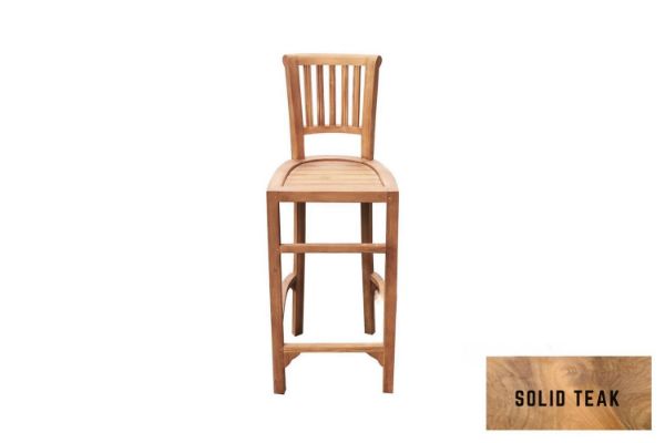 Picture of  [FLOOR MODEL CLEARANCE]  BALI Solid Teak Wood Outdoor Bar Chair