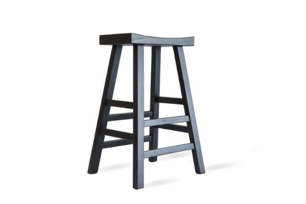 Picture of  [FLOOR MODEL CLEARANCE] SADDLE Solid Elm Wood Bar Stool