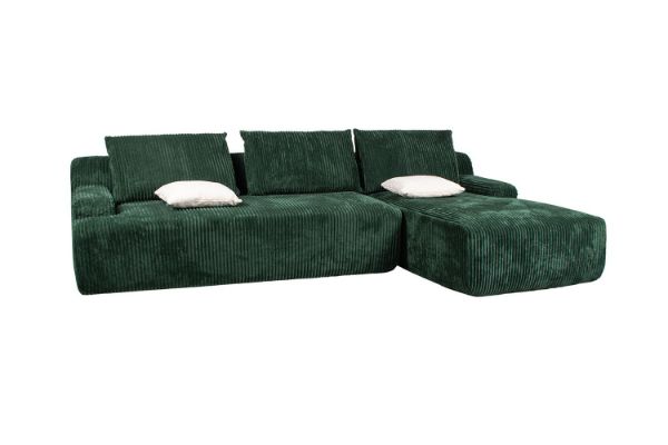 Picture of [FLOOR MODEL CLEARANCE] BRUNO Corduroy Sectional Compressed Sofa - Chaise Facing Right