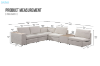 Picture of  [FLOOR MODEL CLEARANCE] DYNASTY Premium Modular Corner Sofa Set (Beige) 