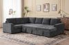 Picture of HENRIK U-Shape Tufted Sectional Sofa/Pull-Out Sofa Bed with Storage