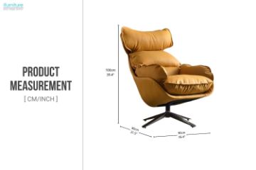 Picture of [FLOOR MODEL CLEARANCE] EAMER 360° Swivel Lounge Chair (Yellow)