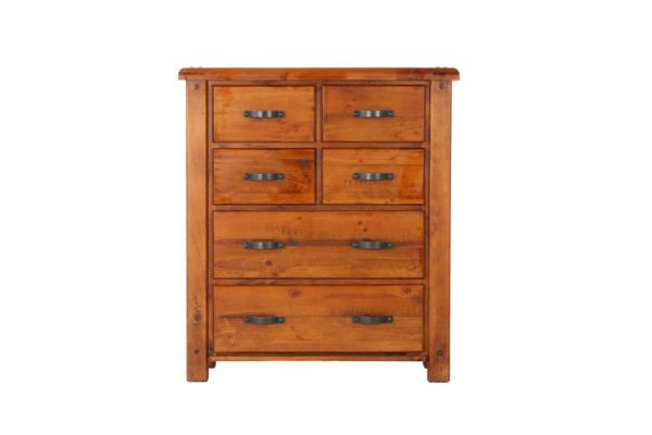Picture of  [FLOOR MODEL CLEARANCE]  FOUNDATION 6-Drawer Tallboy (Rustic Pine)