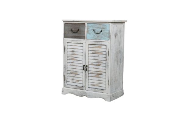 Picture of [FLOOR MODEL CLEARANCE] CECILIA 2 Doors 2 Drawers Solid Wood Vintage Sideboard Cabinet