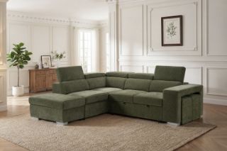 Picture of GOODEN Sectional Sofa/Sofa Bed With Storage Ottoman - Chaise Facing Left
