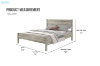 Picture of [FLOOR MODEL CLEARANCE] BALLINA Solid Acacia Wood Bed Frame - Super King
