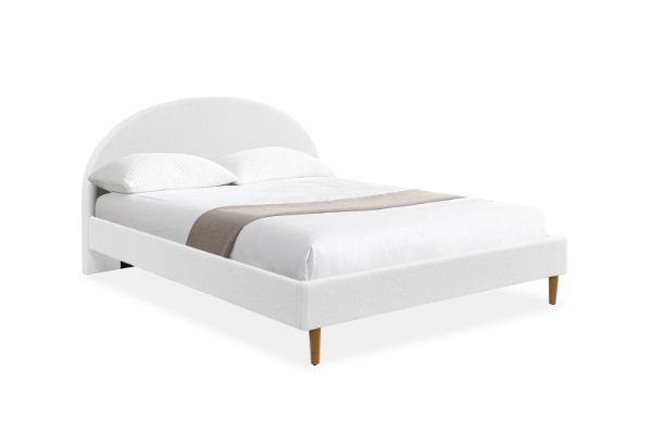 Picture of [FLOOR MODEL CLEARANCE] HOFFMAN Fabric Bed Frame (Off White) - Queen