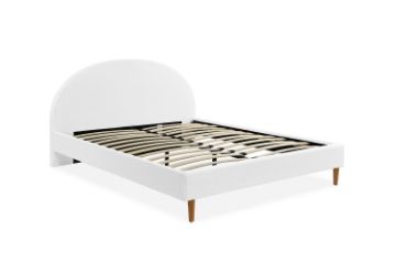 Picture of [FLOOR MODEL CLEARANCE] HOFFMAN Fabric Bed Frame (Off White) - Queen