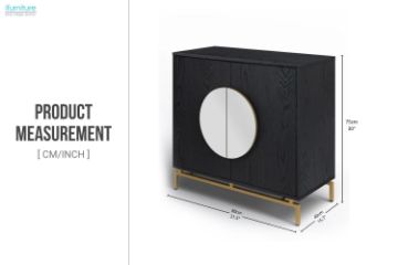 Picture of [FLOOR MODEL CLEARANCE] OCEANA 2 Door Cabinet (Black)