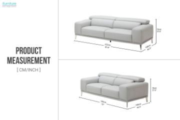 Picture of MORGAN 100% Genuine Leather 2 Seater Sofa