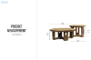 Picture of HOMER Reclaimed Pine Wood Coffee Table Set