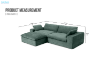 Picture of ELDEL Chenille Fabric Compressed Sofa with Ottoman (Green) 