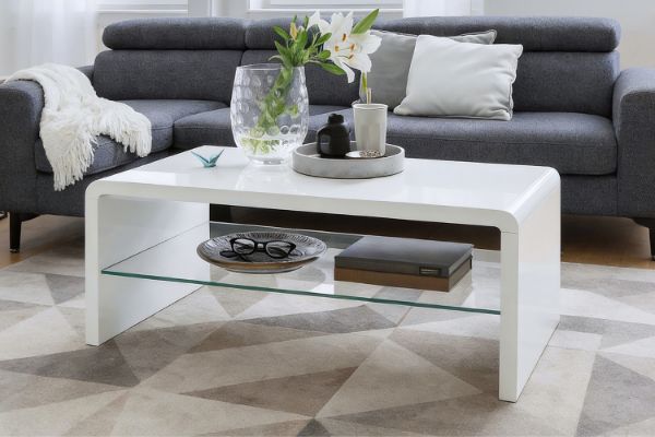 Picture of FENNY 105 High Gloss Coffee Table with Shelf