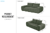 Picture of FABIEN 3/2 Seater Fabric Compressed Sofa Range (Green) - 3+2 Sofa Set