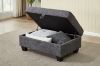 Picture of NEBULA Pro Chenille Fabric Sectional Sofa with Storage Ottoman & Drop-Down Console & USB & Type-C Port (Dark Grey)
