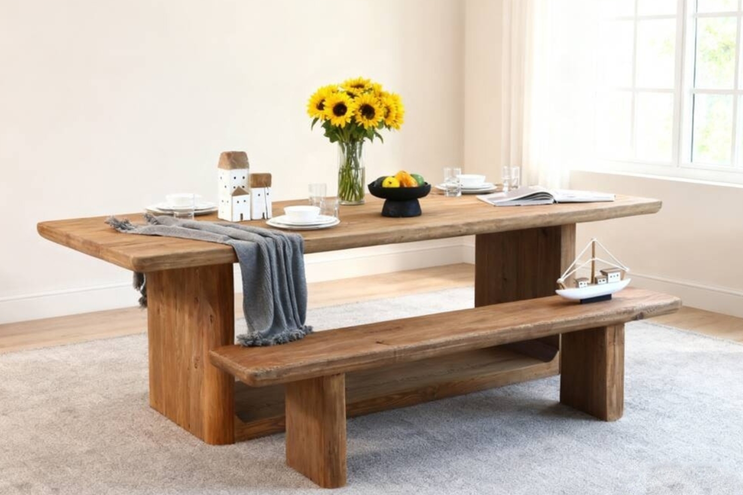 LUMBER 180 Reclaimed Pine Wood Bench