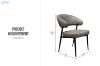 Picture of LORENZA Air Leather  Dining Chair (Light Grey) - 2 Chairs in 1 Carton