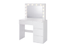 Picture of GWENN 4-Drawer Dressing Table with LED Bulb Mirror and Makeup Stool Set