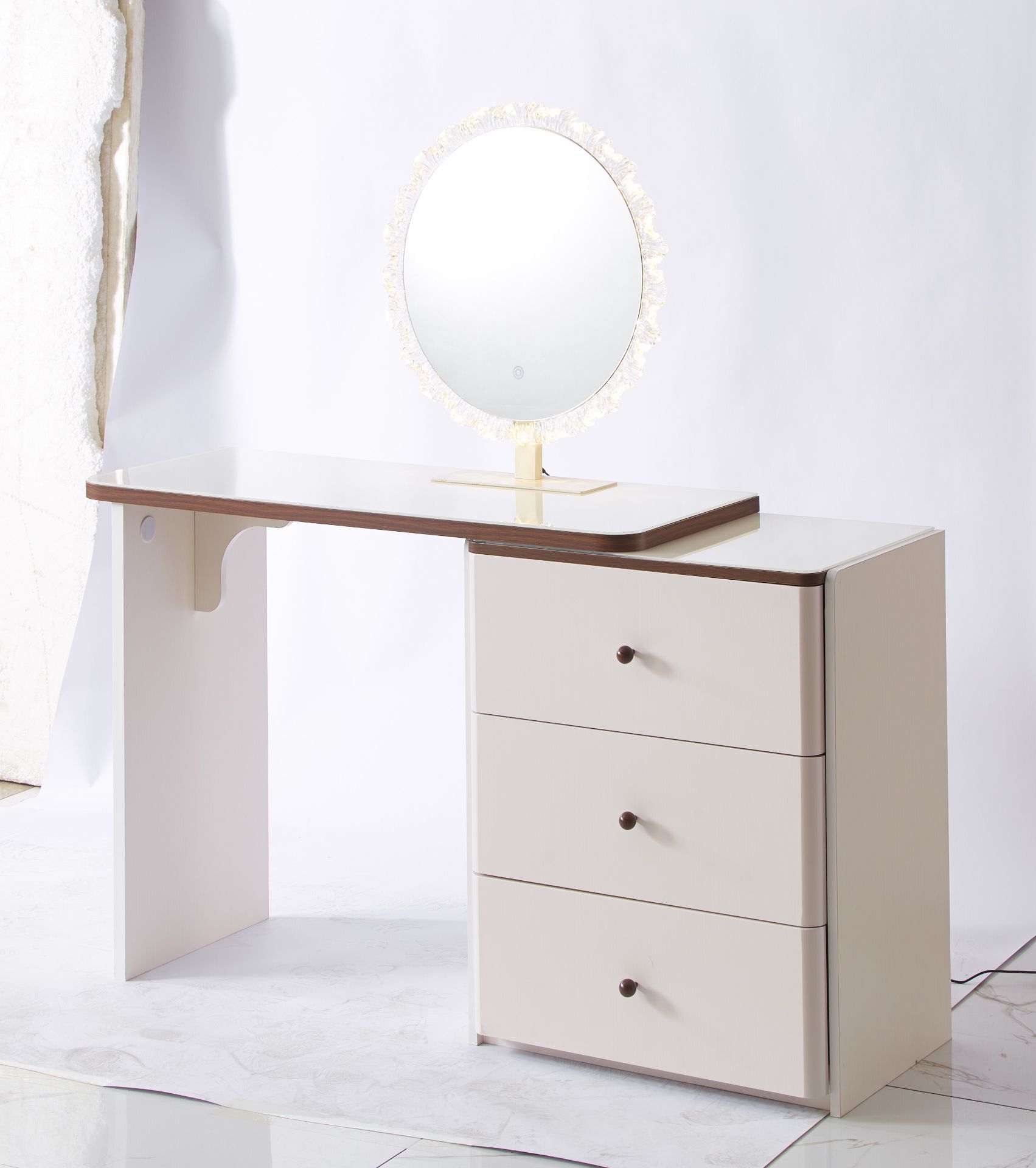 ELYSIA 3-Drawer Dressing Table with LED Mirror