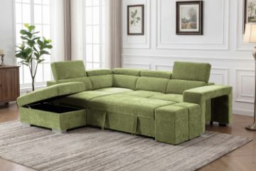 Picture of GOODEN Sectional Sofa/Sofa Bed With Storage Ottoman