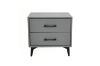Picture of NORDICA 2-Drawer Bedside Table (Dark Grey)