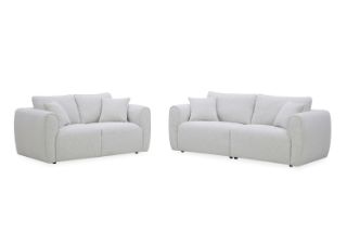 Picture of RIVANO 3/2 Seater Fabric Sofa Range (Off-White) - 3+2 Sofa Set