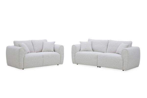 Picture of RIVANO 3/2 Seater Fabric Sofa Range (Off-White) - 3+2 Sofa Set