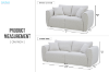 Picture of RIVANO 3/2 Seater Fabric Sofa Range (Off-White) - 3+2 Sofa Set