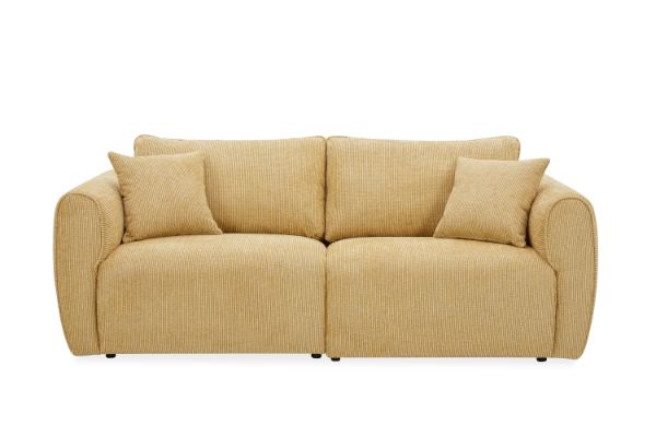 Picture of RIVANO 3/2 Seater Fabric Sofa Range (Yellow) - 3 Seater