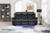 Picture of ORLANDO Air Leather Power Reclining Sofa Range with Console & Cup Holders & Storage & Bluetooth Speaker & USB Charging Port & LED Lighting
