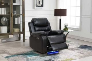Picture of ORLANDO Air Leather Power Reclining Sofa Range - 1 Seat Recliner Chair (1R)