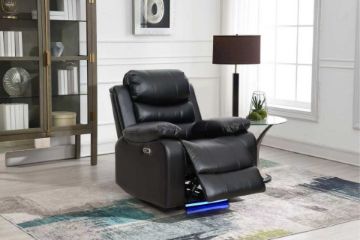 Picture of ORLANDO Air Leather Power Reclining Sofa Range - 1 Seat Recliner Chair (1R)