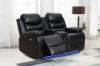 Picture of ORLANDO Air Leather Power Reclining Sofa Range - 2 Seat with Cup Holders & Storage and Bluetooth Speaker (2RRC)
