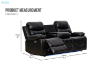 Picture of ORLANDO Air Leather Power Reclining Sofa Range - 3 Seat with Drop Down Cup Holders (3RRC)