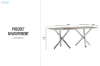Picture of VEINX 180 Tempered Glass Top Dining Table