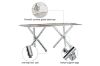 Picture of VEINX 180 Tempered Glass Top Dining Table