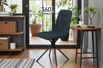 Picture of MARMURA 360° Swivel  Dining Chair (Dark)