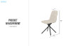 Picture of MARMURA 360° Swivel  Dining Chair (Beige) - 4 Chairs in 1 Carton