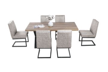 Picture of GALLOP Dining Set - 6 Dining Chairs (Without Arms) + 1 Dining Table
